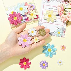 32 Stück Gänseblümchen-Aufnäher aus Polyester&nbsp;PATC-CJ0001-12