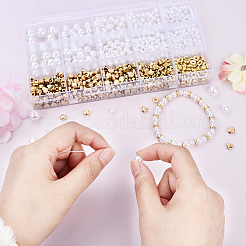 Наборы для самостоятельного изготовления браслетов из искусственного жемчуга и бусин ccb из АБС-пластика&nbsp;DIY-YW0011-54