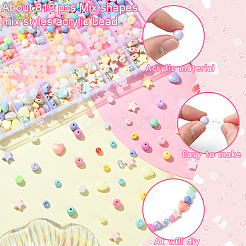 Наборы для изготовления браслетов из акриловых бусин своими руками&nbsp;DIY-YW0011-14