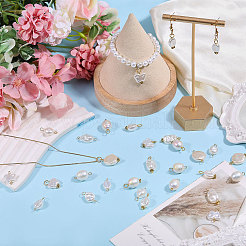 120 шт. 12 стиля из АБС-пластика с акриловыми жемчужинами и железными подвесками и подвесками-соединителями&nbsp;PALLOY-PH01910