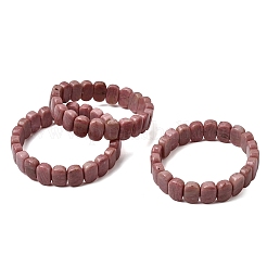 Braccialetti elasticizzati con perline di rodonite naturale per uomo e donna&nbsp;BJEW-D461-02B