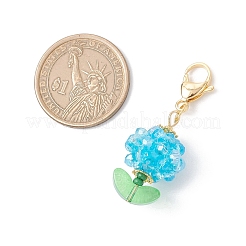 Decorazioni pendenti con perline di semi di vetro e diaspro imperiale sintetico in vaso di frutta&nbsp;HJEW-MZ00308