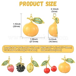 5 шт. 5 стиля латунных подвесок со стразами&nbsp;KK-CJ0003-38