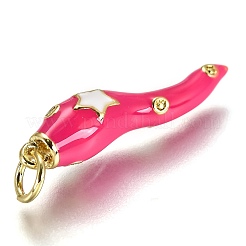 Pendentifs d'émail en laiton &nbsp;X-KK-B026-15G-B