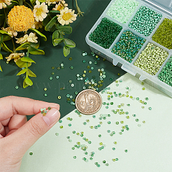 Смешанные 12/0 круглые стеклянные бусины&nbsp;SEED-PH0006-2mm-01