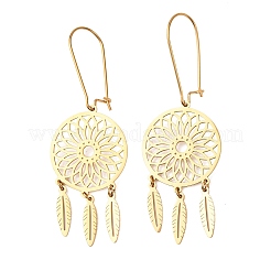 Серьги-кольца из нержавеющей стали 304&nbsp;EJEW-F393-21G