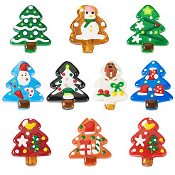 10 pz 10 stili tema natalizio perline di lampwork fatte a mano&nbsp;LAMP-TA0001-44B