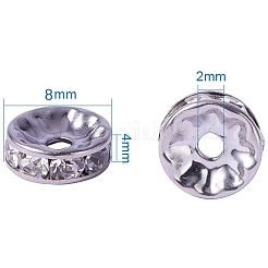 Distanziatori perline di strass in acciaio inossidabile 304&nbsp;STAS-PH0001-02P