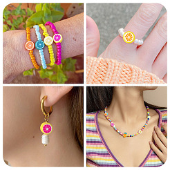 100шт 10 стиля ручной работы бусины из полимерной глины&nbsp;FIND-TA0006-12