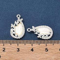 Латунные микропаве прозрачные подвески с фианитом&nbsp;KK-C168-28S