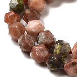 Натуральные нити из яшмы в цвету сливы&nbsp;G-K382-B04-03