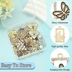 40шт 20 стиля подвески из сплава со стразами&nbsp;FIND-YW0009-04