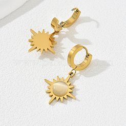 Серьги-кольца в форме восьмиконечной звезды из нержавеющей стали 304&nbsp;QB3148