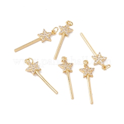 Покрытие стойки латунь микропаве прозрачные подвески из кубического циркония&nbsp;ZIRC-C040-36G