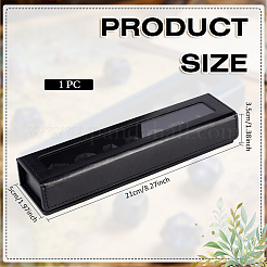Boîtes de rangement pour dés à 7 emplacement en similicuir avec couvercle magnétique transparent&nbsp;ODIS-WH0079-105B