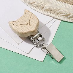 Clips para tarjetas de identificación de hierro con animales de madera.&nbsp;JEWB-BR00127-03