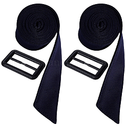 2 ceinture en polyester à nouer avec boucle en plastique&nbsp;AJEW-GF0014-53A