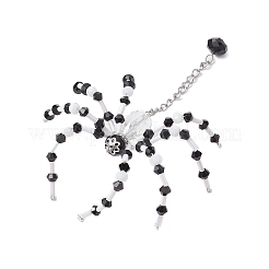 Pendentifs en verre araignée sur le thème d'Halloween&nbsp;PALLOY-JF02882-01