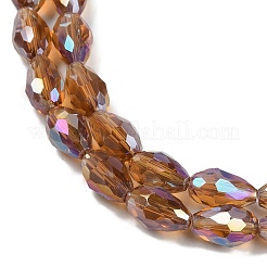 Прозрачные стеклянные бусины гальваническим пряди&nbsp;EGLA-N013-T6mm-B16