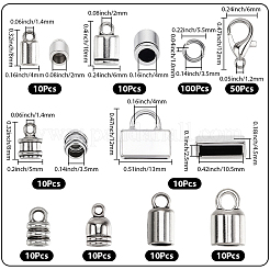 80 шт. 8 стиля тибетского стиля сплава наконечник шнура&nbsp;FIND-SC0020-98D