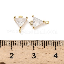 10 шт. латунные подвески-коннекторы со стразами&nbsp;KK-V006-04G-01