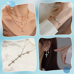 50 шт. 2-х цветные латунные соединительные подвески&nbsp;KK-PH0013-50