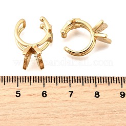 Латунные серьги-манжеты из прозрачного кубического циркония&nbsp;EJEW-F370-24G