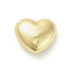 Cremagliera perle di ottone di placcatura,  cadmio& piombo libero, placcato di lunga durata, cuore vuoto, vero placcato oro 18k, 36x40.5x16mm, Foro: 4.5 mm