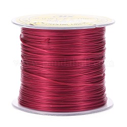 Japanese Flat Elastic Crystal String, Polyester Thread, for Stretch Bracelets Gemstone Jewelry Making, FireBrick, 0.5mm, about 65.6 yards(60m)/roll