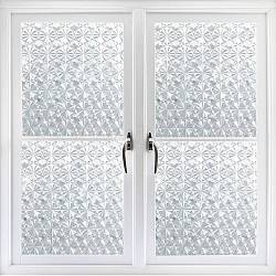 PVC statisch haftende, nicht klebende Fensterfolie, Glasfolie Badezimmertür Glasdekoration, Sichtschutz für Fensterfolien, Silber, 400 mm