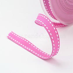 Grosgrain полиэфирные ленты для подарочных упаковок, темно-розовыми, 3/8 дюйм (9 мм), о 100yards / рулон (91.44 м / рулон)