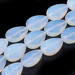 Chapelets de perles d'opalite, facette, larme, 18x13x5mm, Trou: 1mm, Environ 22 pcs/chapelet, 15.5 pouce