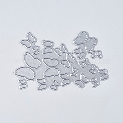 炭素鋼カッティングダイステンシル  DIYスクラップブッキング/フォトアルバム用  装飾的なエンボス印刷紙のカード  蝶  つや消しプラチナ  62x99x0.8mm