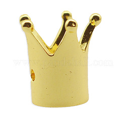 Латуни европейского бисера, корона, золотой свет, 11.5x11x10.5 мм, отверстие : 5 мм, 3 шт / пакет