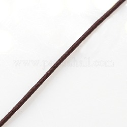 Elastic Round Jewelry Beading Cords Polypropylene Threads, Coconut Brown, 1.4mm, about 100yards/roll(300 feet/roll)