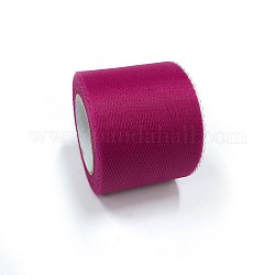 Nastri decorativi in rete, tessuto di tulle, Tessuto di bobina di rullo di tulle per la realizzazione di gonna, rosso viola medio, 2 pollice (5 cm), circa 25iarde / rotolo (22.86m / rotolo)