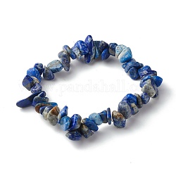 Bracelets extensibles en perles de lapis-lazuli naturels pour enfants, diamètre intérieur: 1-7/8 pouce (4.8~5.1 cm)