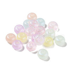 Transparente Acryl Perlen, leuchtende Perlen, Leuchten im Dunkeln, Rondell, Mischfarbe, 13.5x8 mm, Bohrung: 5 mm, ca. 510 Stk. / 500 g
