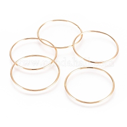 Латунные соединительные колечки, кольцо, без никеля , реальный 18k позолоченный, 34.5x1.5 мм