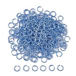 Filo di alluminio anelli aperti di salto, lilla, 20 gauge, 6x0.8mm, diametro interno: 5mm, circa 2150pcs/50g