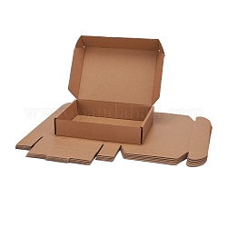 Kraft Paper Folding Box, Corrugated Board Box, Postal Box, Tan, 20x14x4cm