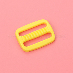 Ajustador de hebilla deslizante de plástico, bucles de correa de cincha multiusos, para cinturón de equipaje artesanía diy accesorios, amarillo, 26x22x3.5mm