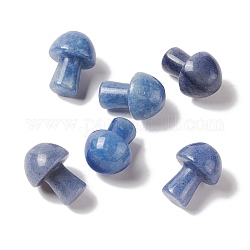 Piedra guasha aventurina azul natural, gua sha raspado herramienta de masaje, para spa masaje relajante de meditación, en forma de hongo, 20~21x15~15.5mm