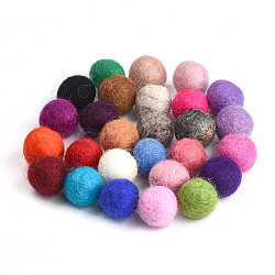 Artesanía de muñecas de diy-bolas de fieltro de lana, decoración artesanal, color mezclado, 18~23mm