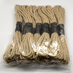 Джутовый шнур, джутовая нить, джутовый шпагат, 2 слой, для изготовления ювелирных изделий, верблюжие, 5 мм, около 5.46 ярда (5 м) / рулон, 12 расслоения / мешок