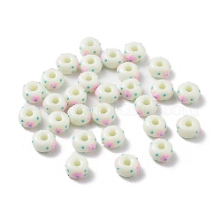 Perline semi di vetro, rotondo e piatto, perla rosa, 10x6mm, Foro: 3 mm