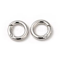 Anelli di chiusura a molla in lega, o anelli, platino, 6 gauge, 20x4mm, diametro interno: 12mm