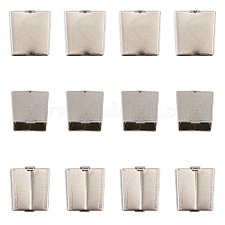 CHGCRAFT 10Pcs Brass Bolo Tie Slide Clasps, for Bolo Tie Making, Platinum, 15.5x14.5x6mm
