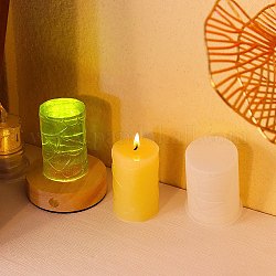 Moules à bougie en silicone bricolage, pour la fabrication de bougies, blanc, 5.2x7.1 cm