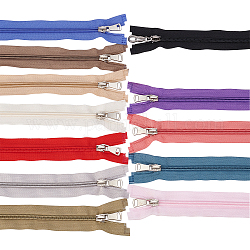 Benecreat 13 colori accessori per abbigliamento, cerniera chiusa in nylon, componenti per cerniera lampo, colore misto, 40x3.3x0.2cm, 13 colori, 1pc / color, 13pcs/scatola
